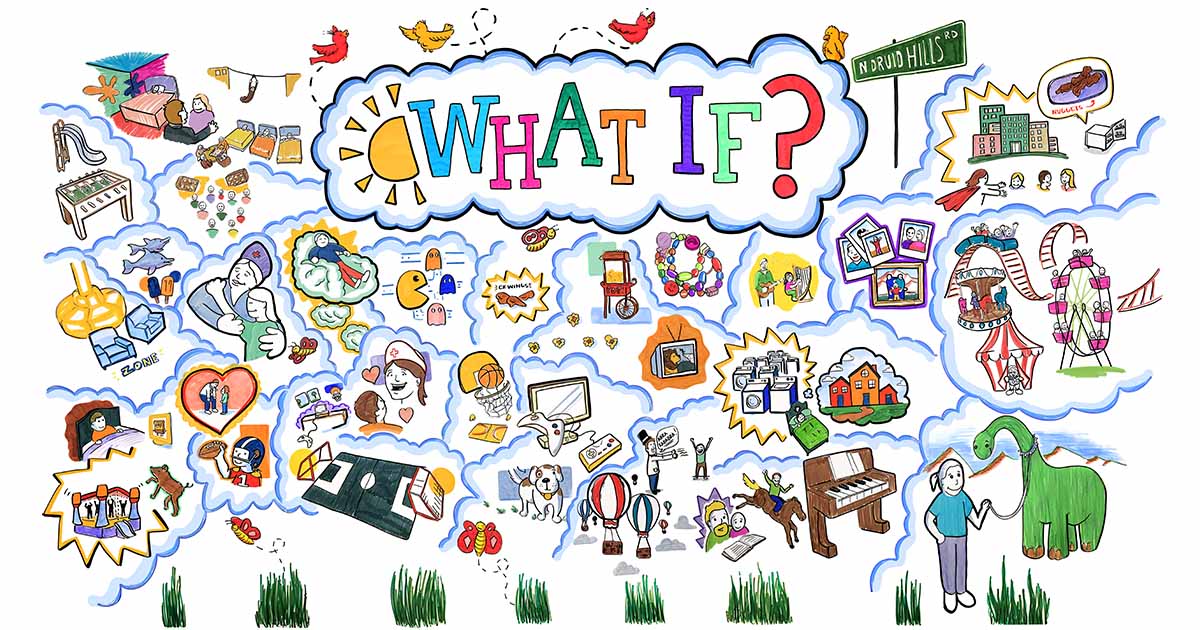 This "What If" mural at Children's Healthcare of Atlanta