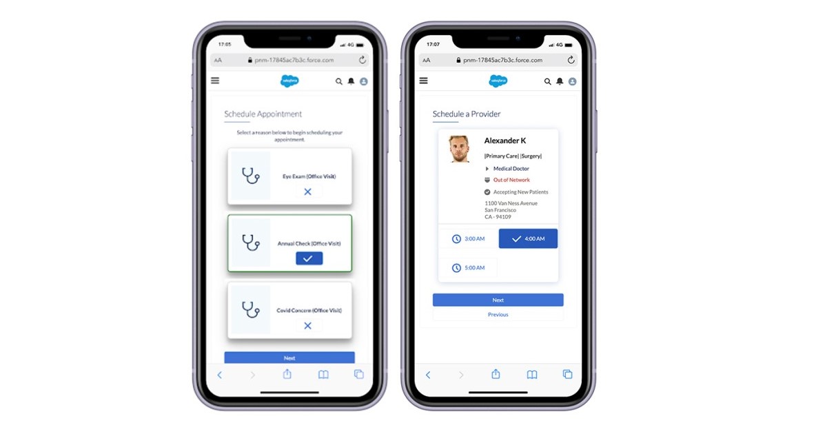 Salesforce virtual care