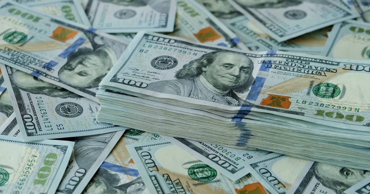 money in a pile