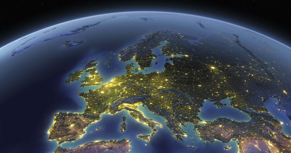 Europe photographed from space digital health