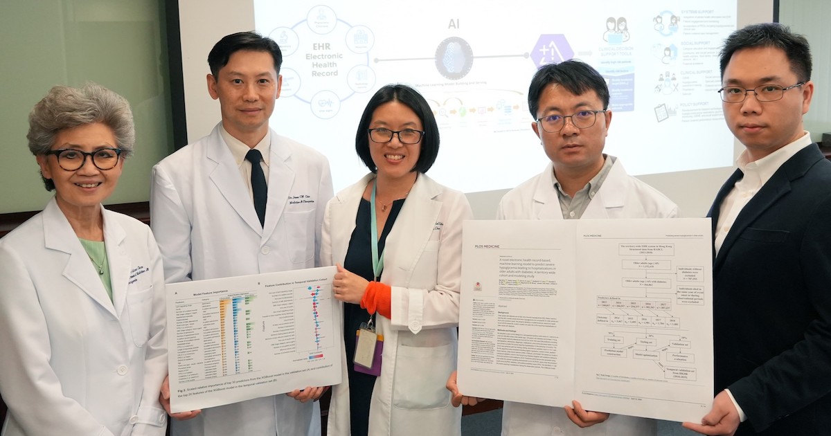 A research team from the Chinese University of Hong Kong's Faculty of Medicine presents their machine learning model for predicting the risk of severe hypoglycemia based on big dataset from the Hospital Authority Data Collaboration Laboratory