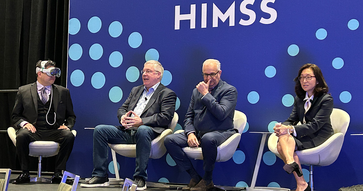 Healthcare AI experts on a panel at HIMSS24