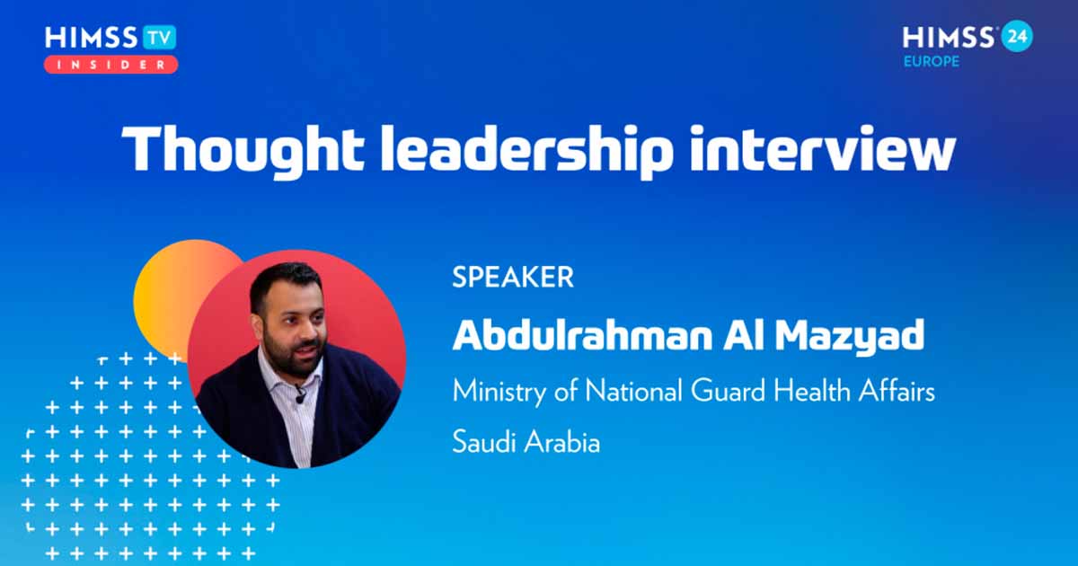 Abdulrahman Al Mazyad at the Saudi Arabia Ministry of National Guard Health Affairs_HIMSS24 Europe