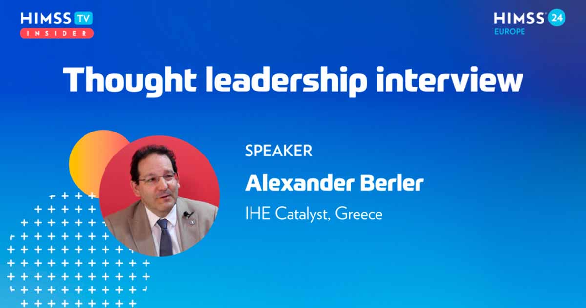 Alexander Berler at IHE Catalyst_HIMSS24 Europe