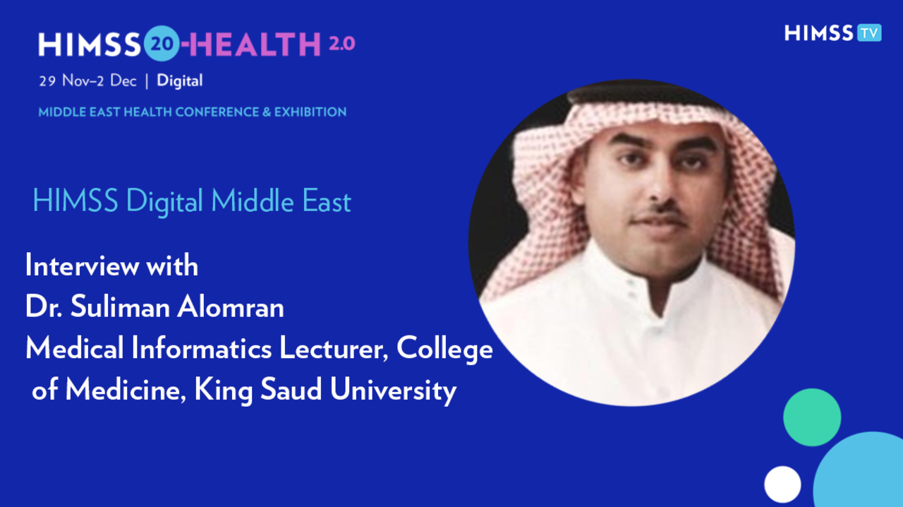 Dr. Suliman Alomran, medical informatics lecturer at the College of Medicine, King Saud University