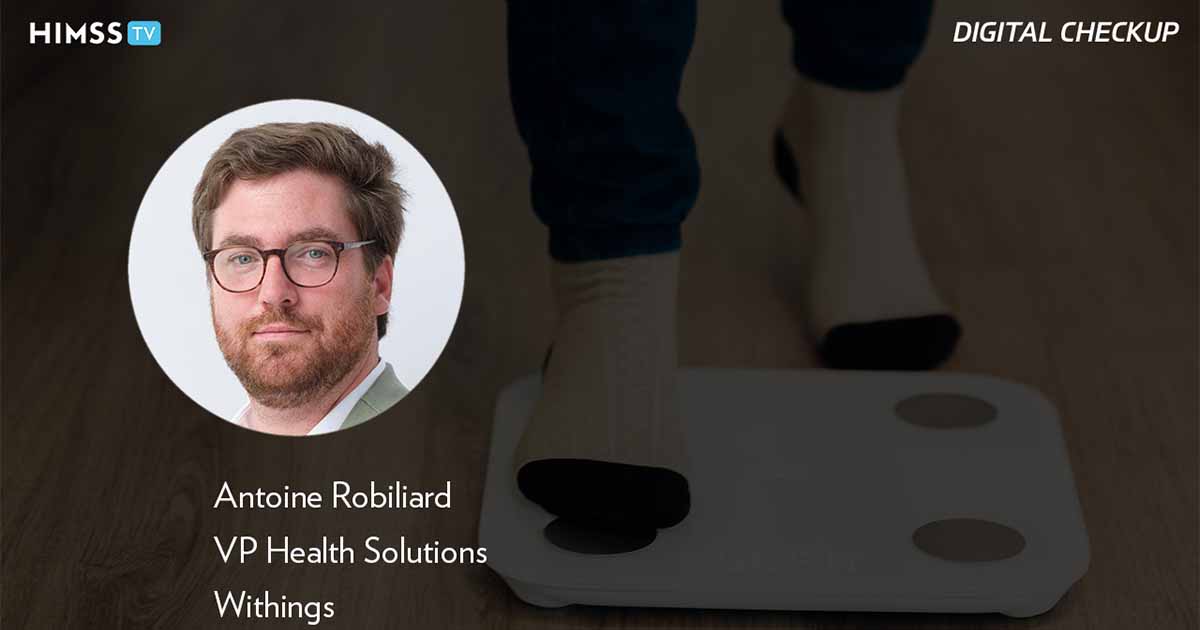 Antoine Robiliard VP at Withings_Person stepping on scale Photo by TrEKzo/iStock/Getty Images Plus