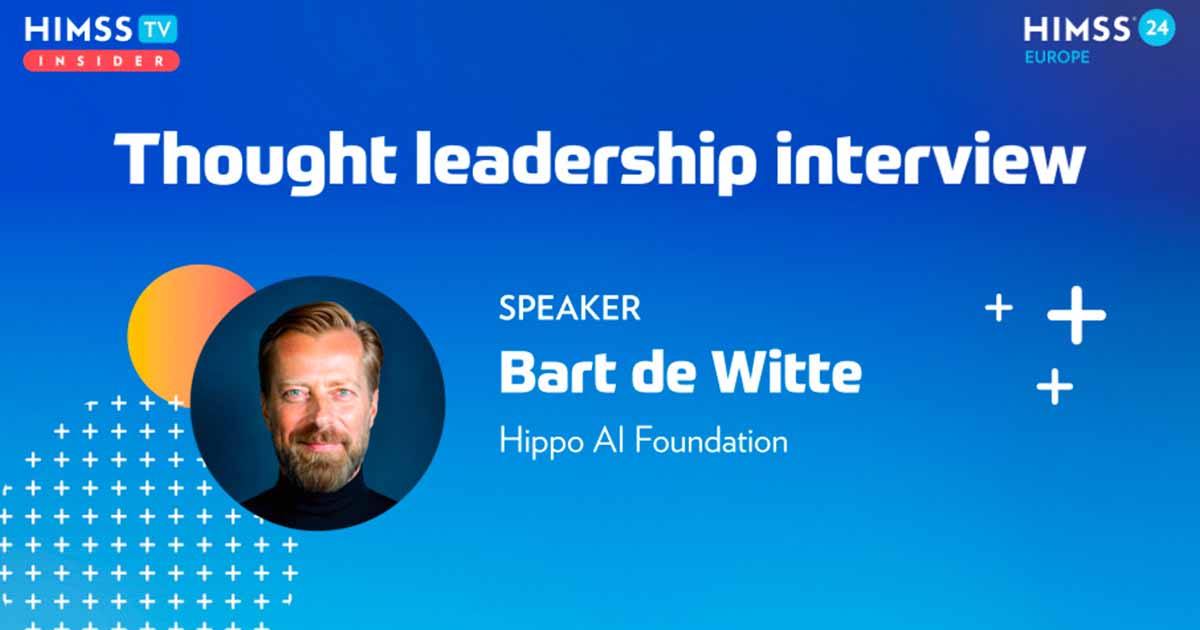 Bart de Witte at Hippo AI Foundation_HIMSS24 Europe