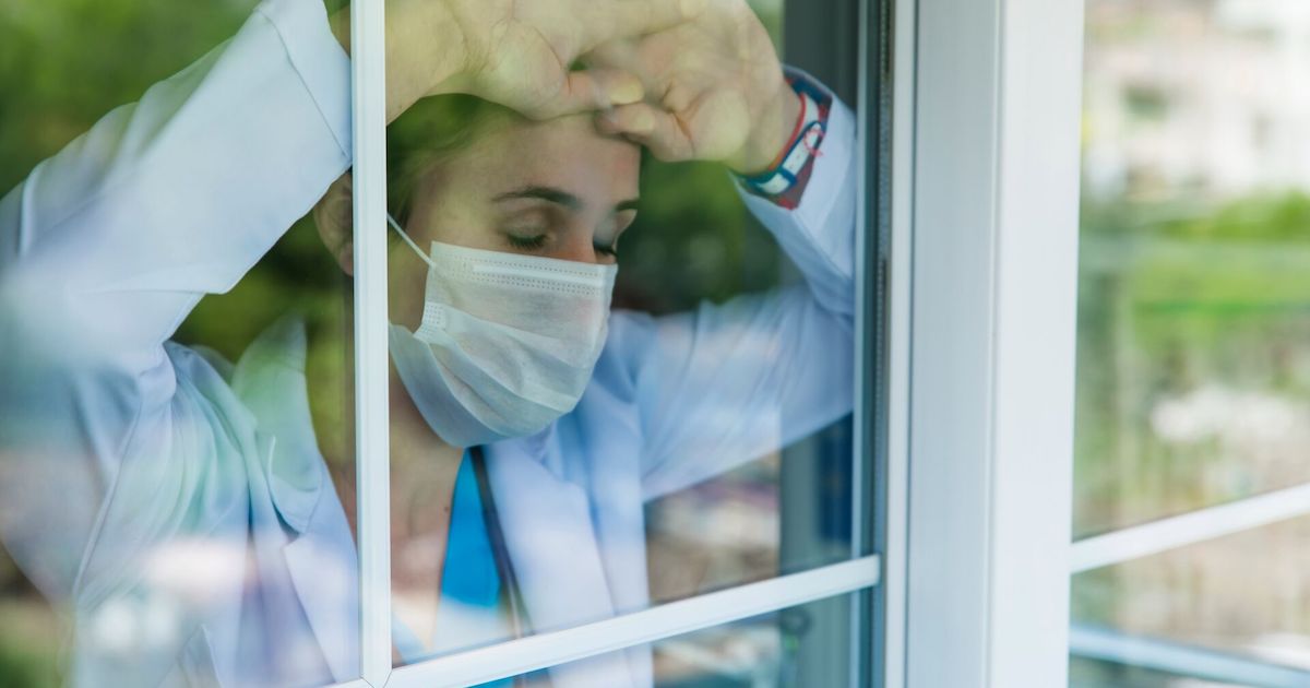 Burned out healthcare worker
