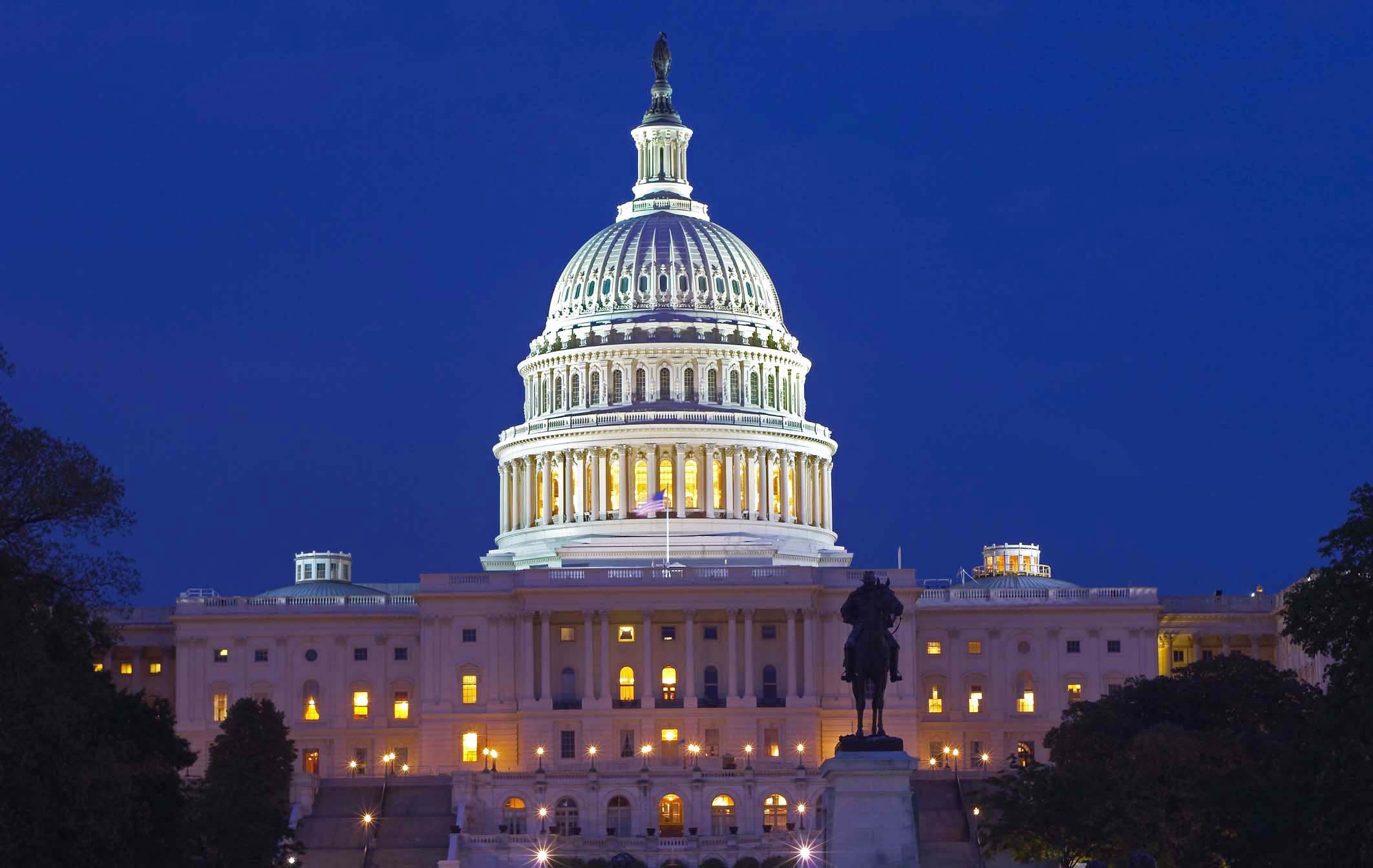 The Capitol at night