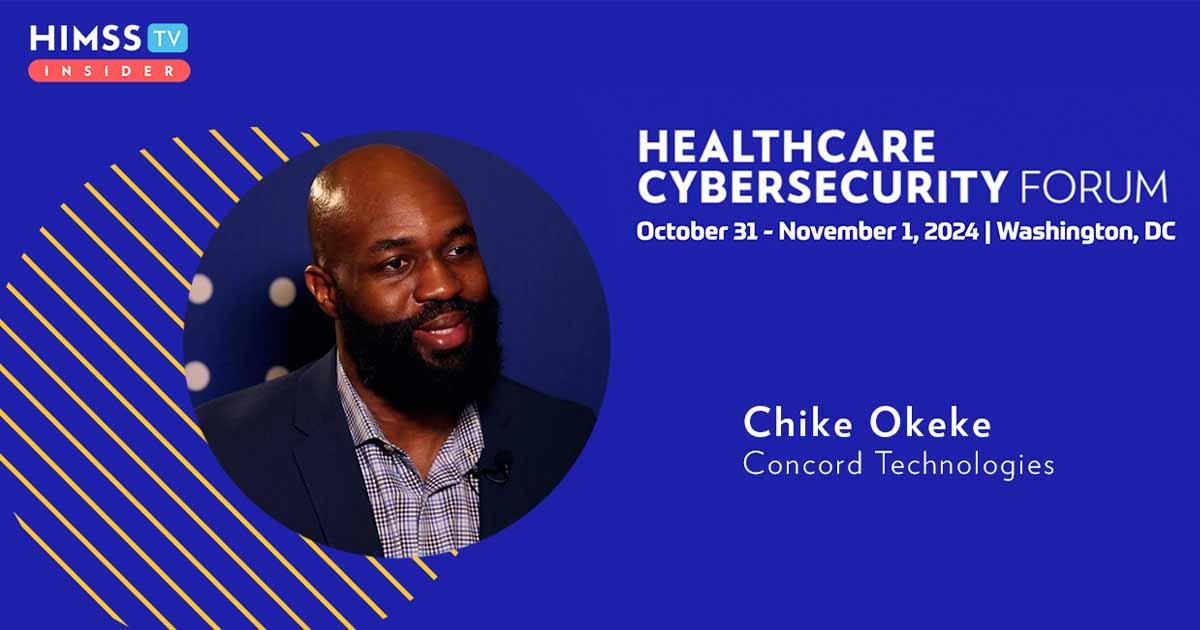Chike Okeke at Concord Technologies_Healthcare Cybersecurity Forum 2024