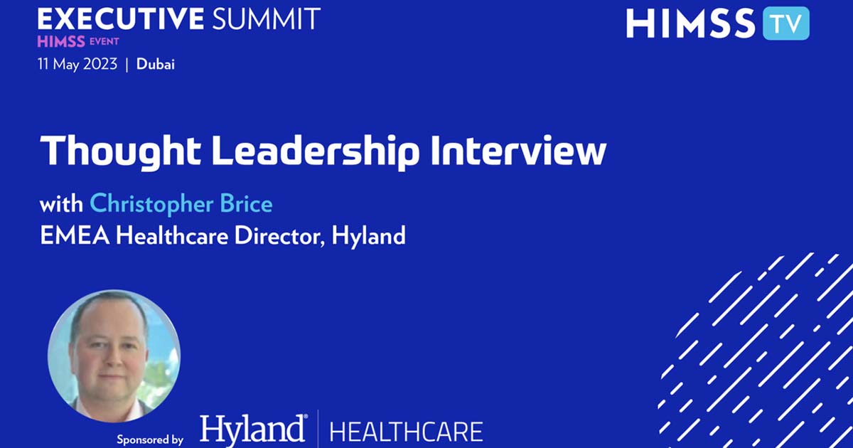 Chris Brice, EMEA healthcare director at Hyland.