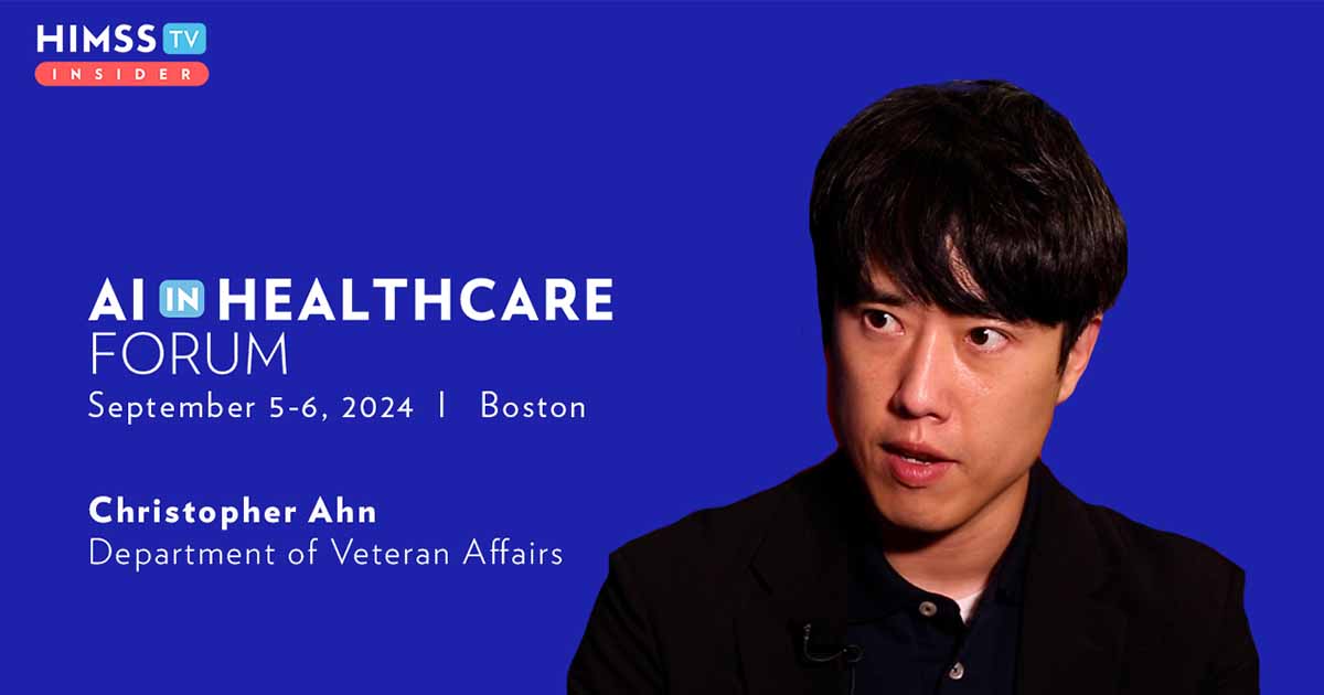 Christopher Ahn at the U.S. Department of Veteran Affairs_AI in Healthcare Forum 2024