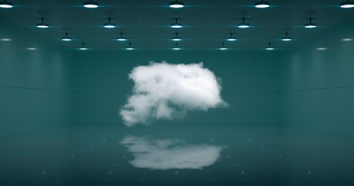 An artificial cloud in a room