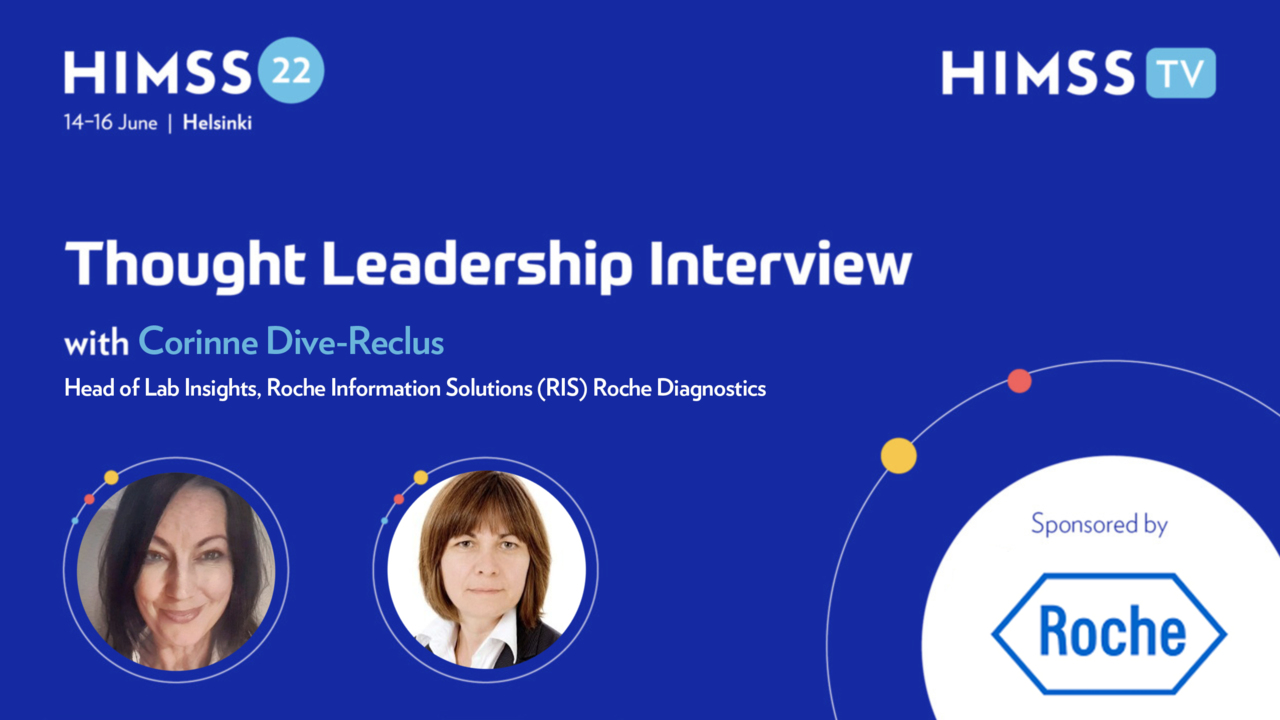 Corinne Dive-Reclus, global head of lab insights business at Roche Diagnostics and Lisa Rice-Duek