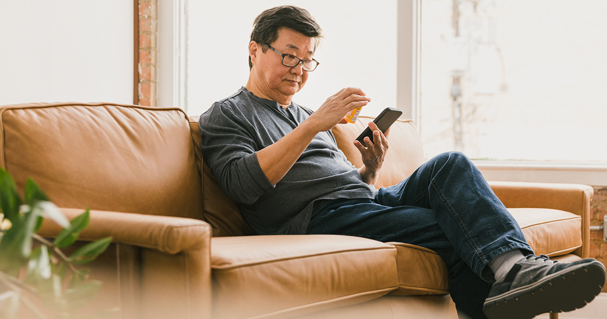 Person using smartphone