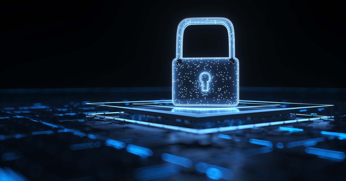 Digital abstract of a padlock