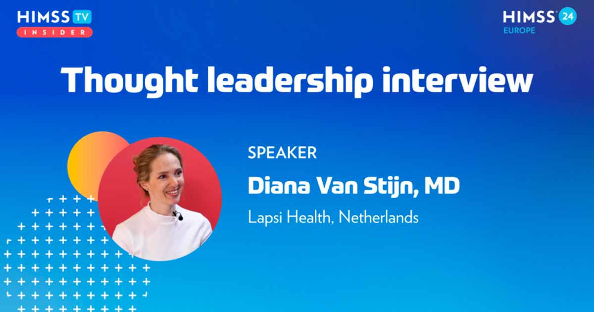 Dr. Diana van Stijn at Lapsi Health_HIMSS24 Europe