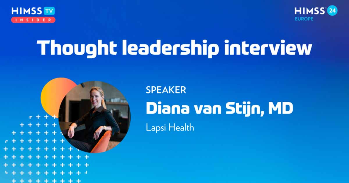 Diana van Stijn at Lapsi Health_HIMSS24 Europe