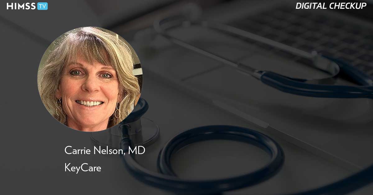 Dr. Carrie Nelson at KeyCare_Stethoscope on laptop Photo by Virojt Changyencham/Moment/Getty Images