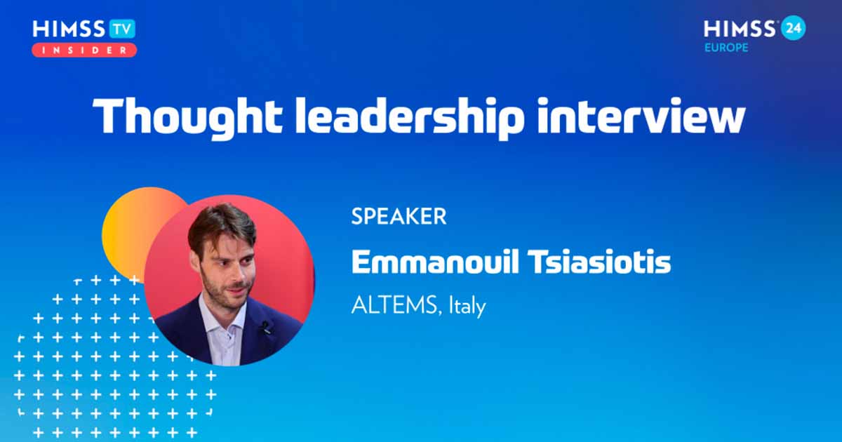 Emmanouil Tsiasiotis at ALTEMS_HIMSS24 Europe