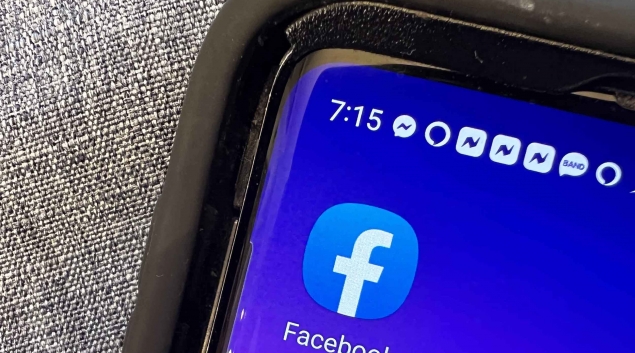Facebook app on a smartphone