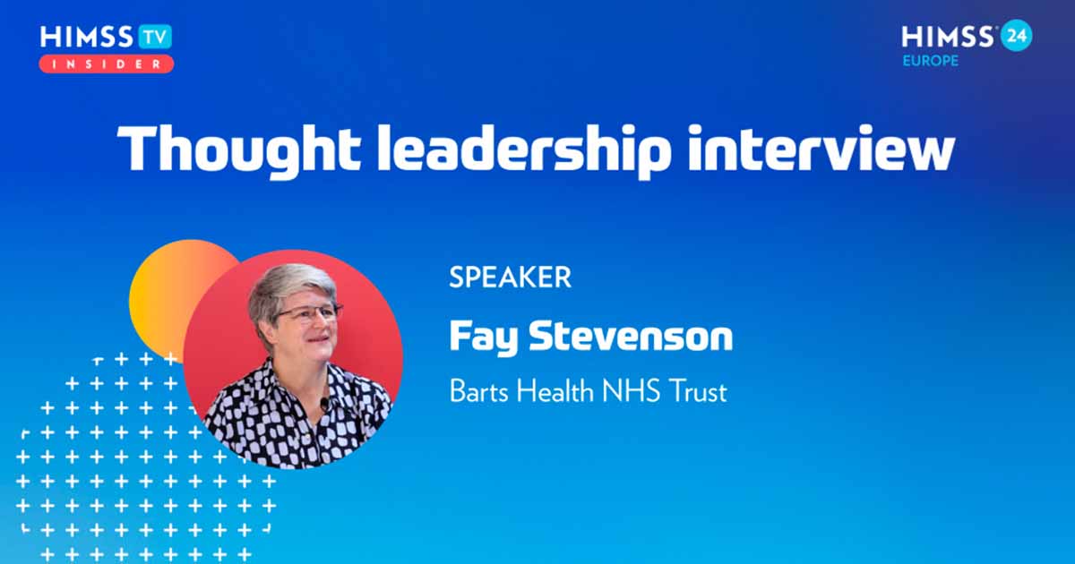 Fay Stevenson at Barts Health NHS Trust_HIMSS24 Europe