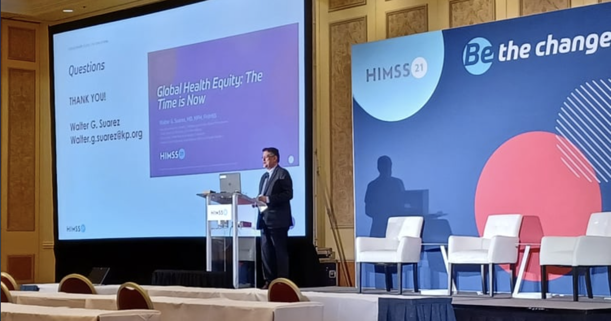 Dr. Walter Suarez, Executive Director for Health IT Strategy and Policy for Kaiser Permanente's Technology Risk Office