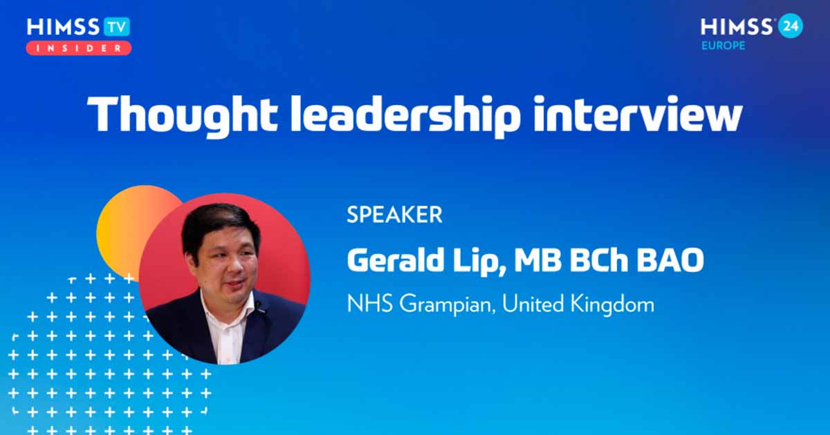 Dr. Gerald Lip at NHS Grampian_HIMSS24 Europe