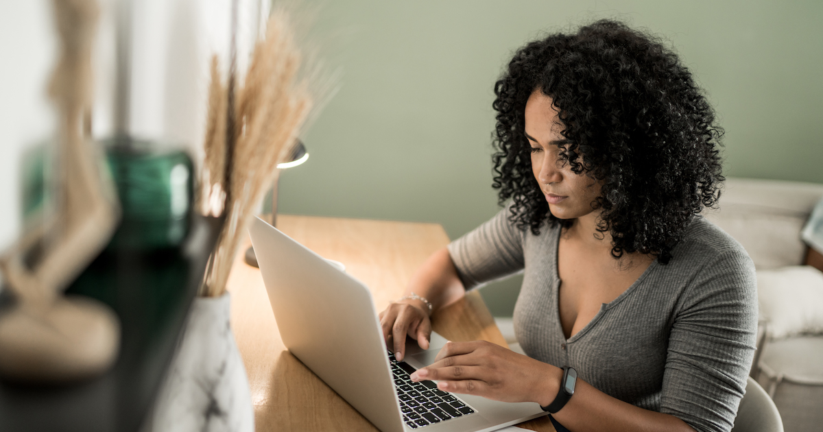 Person using laptop