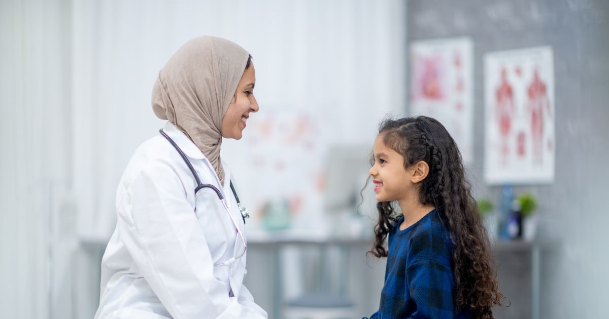 Doctor talking to patient