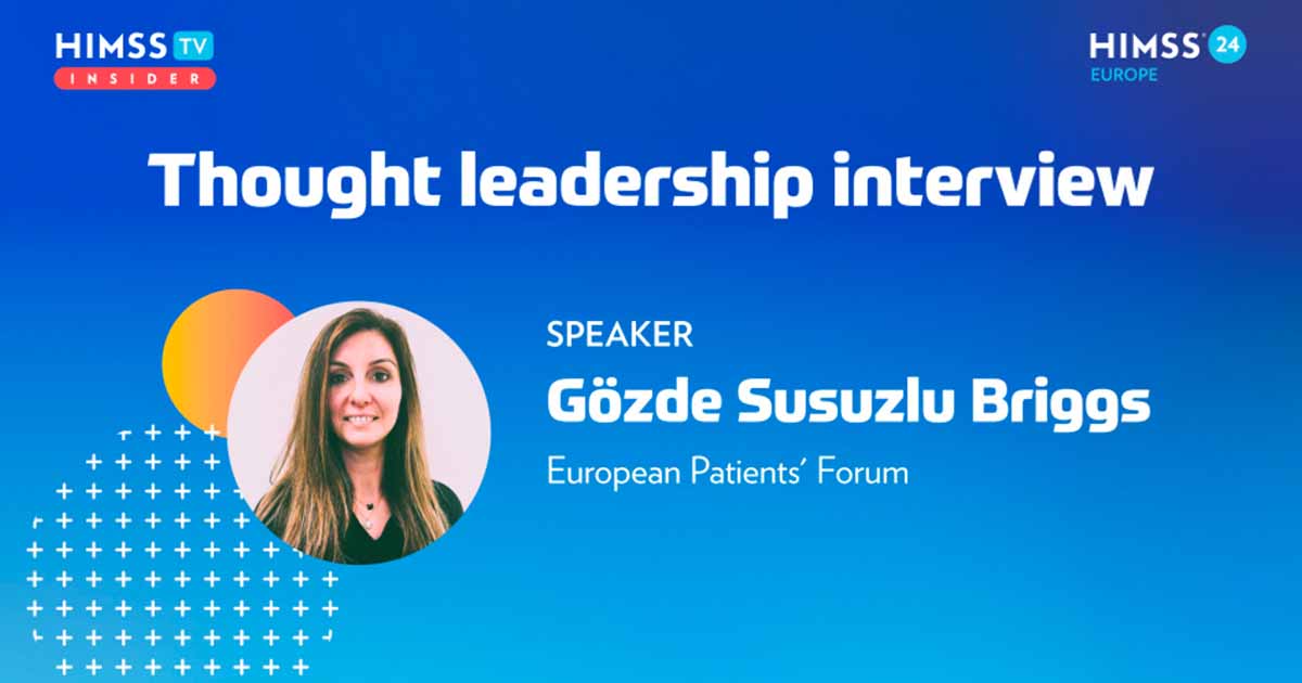 Gözde Susuzlu Briggs at the European Patients' Forum_HIMSS24 Europe