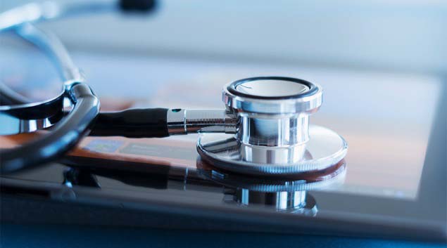 Stethoscope on table