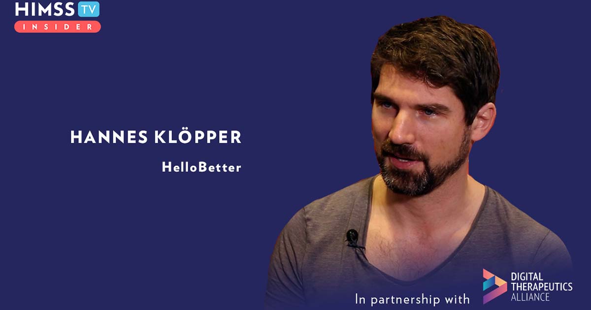 Hannes Klöpper at HelloBetter_Digital Therapeutics Alliance Summit