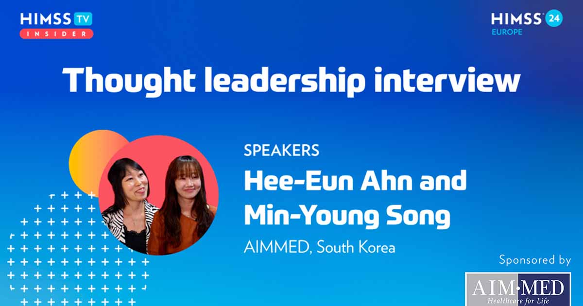 Hee-Eun Ahn and Min-Young Song at AIMMED_Sponsored video_HIMSS24 Europe