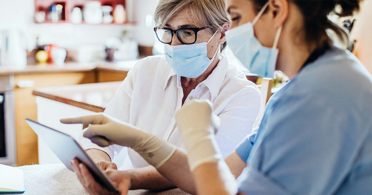 Healthcare workers in masks