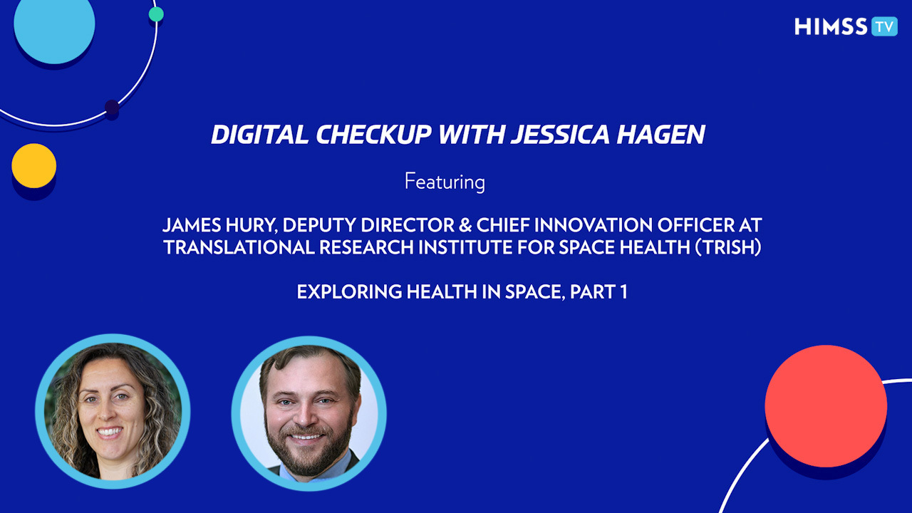 Jessica Hagen and James Hury, deputy director and chief innovation officer at the Translational Research Institute for Space Health