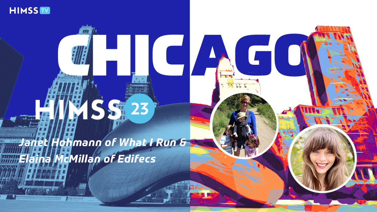 Janet Hohmann, What I Run's director of corporate communications and Elaina McMillan, Edifecs' director of product marketing