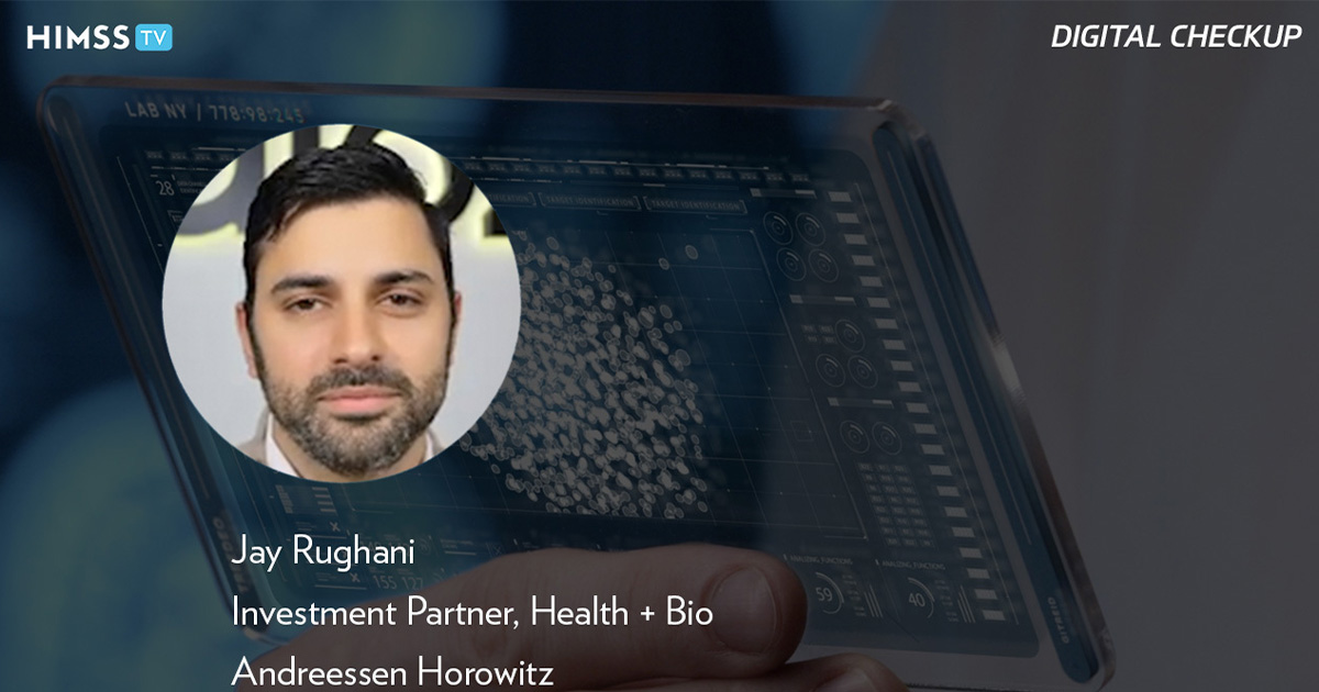 Jay Rughani at a16z_Medical app with futuristic HUD by Treedeo/Vetta/Getty Images