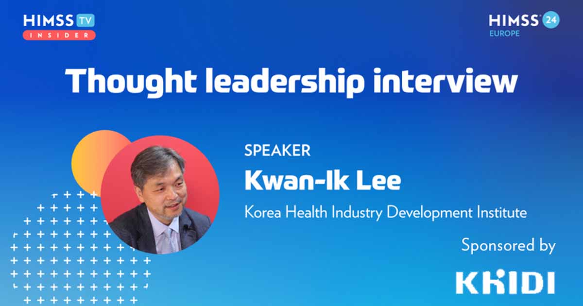 Kwan-Ik Lee at KHIDI_Sponsored_HIMSS24 Europe