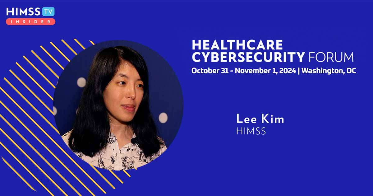Lee Kim at HIMSS_Healthcare Cybersecurity Forum 2024