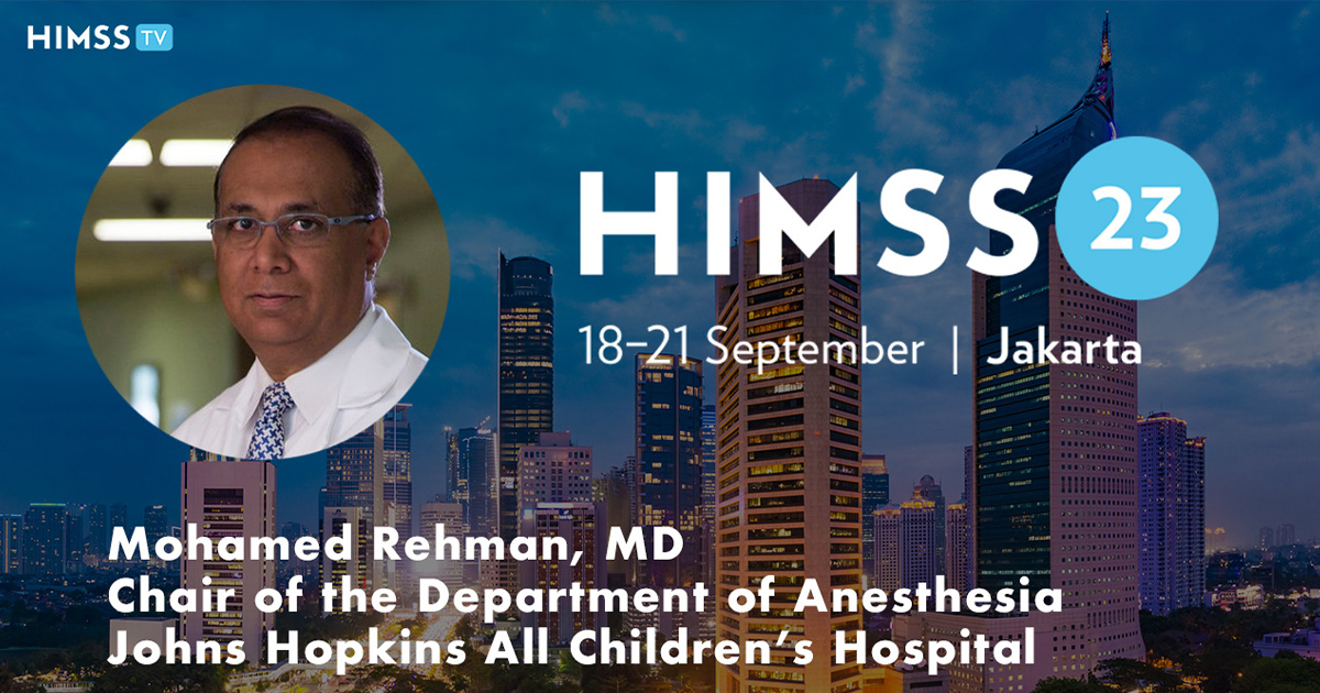 Dr. Mohamed Rehman, chair of the department of anesthesia at Johns Hopkins All Children's Hospital