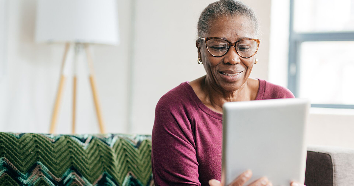 Person using tablet