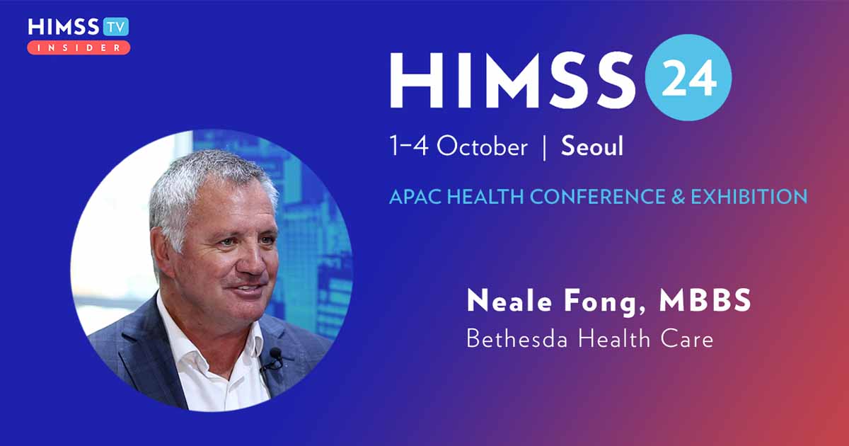 Dr Neale Fong at Western Australia Country Health Service_HIMSS24 APAC