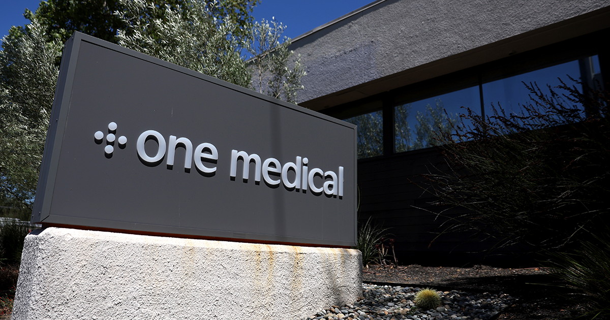 Amazon One Medical sign outside a medical practice