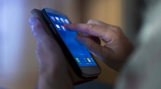 Person using smartphone