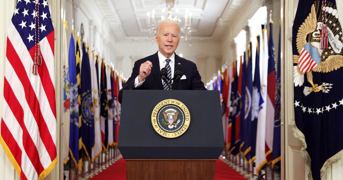 President Biden addresses the American people. (Photo by Alex Wong/Getty Images)