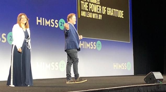 SoulPancake cofounders Shabnam Mogharabi and Rainn Wilson spoke at HIMSS21 on Thursday.