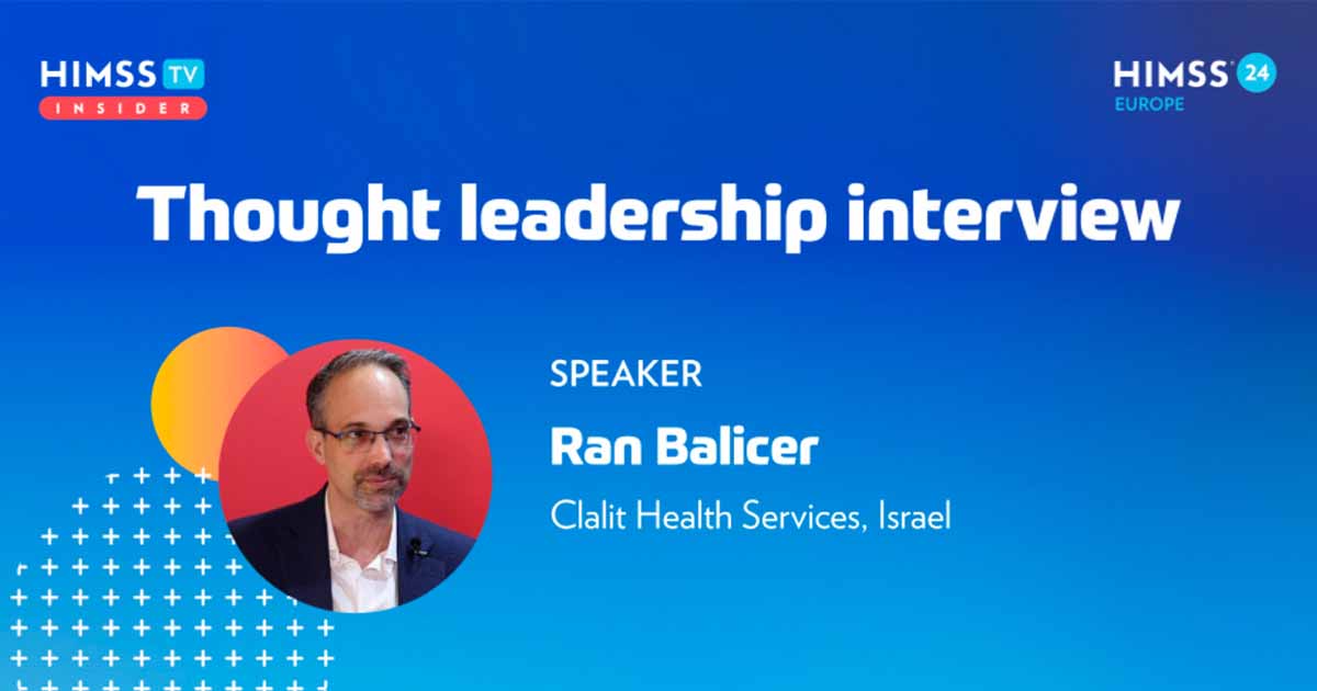 Ran Balicer at Clalit Health Services_HIMSS24 Europe