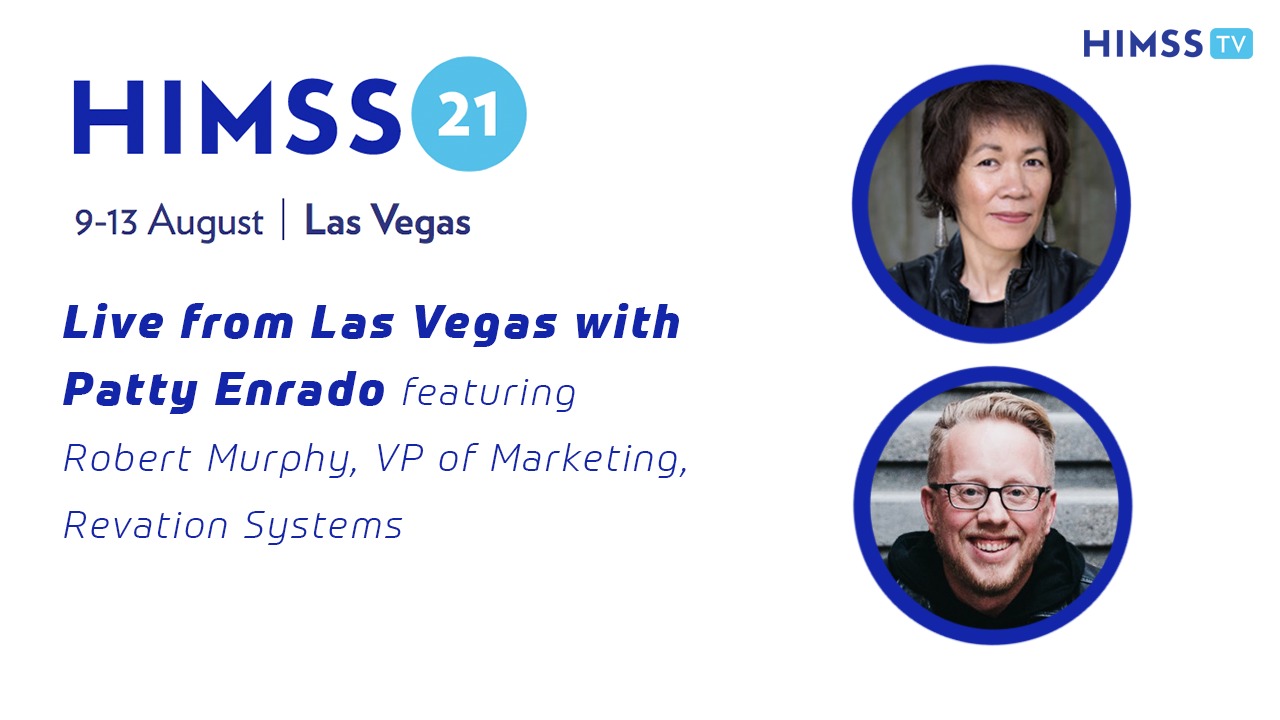 Robert Murphy, Revation Systems' VP of marketing and Patty Enrado