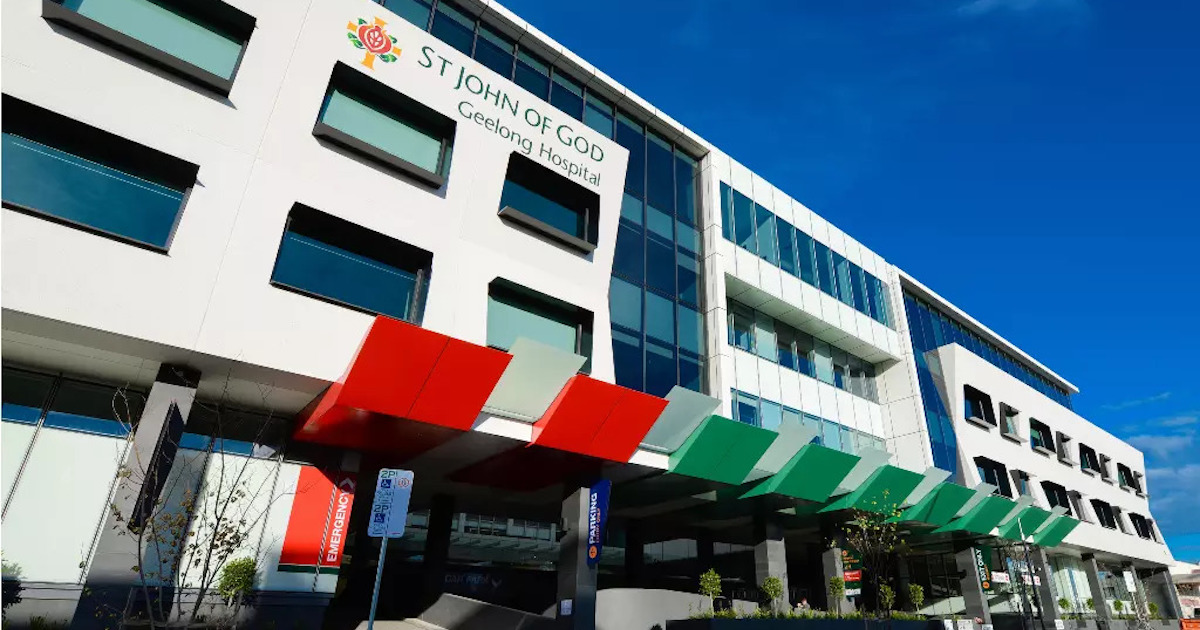 St John of God Geelong Hospital facade